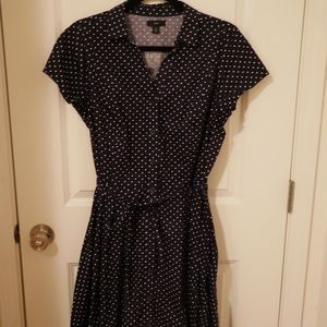 Ellos Polka Dot Fit Flare Dress